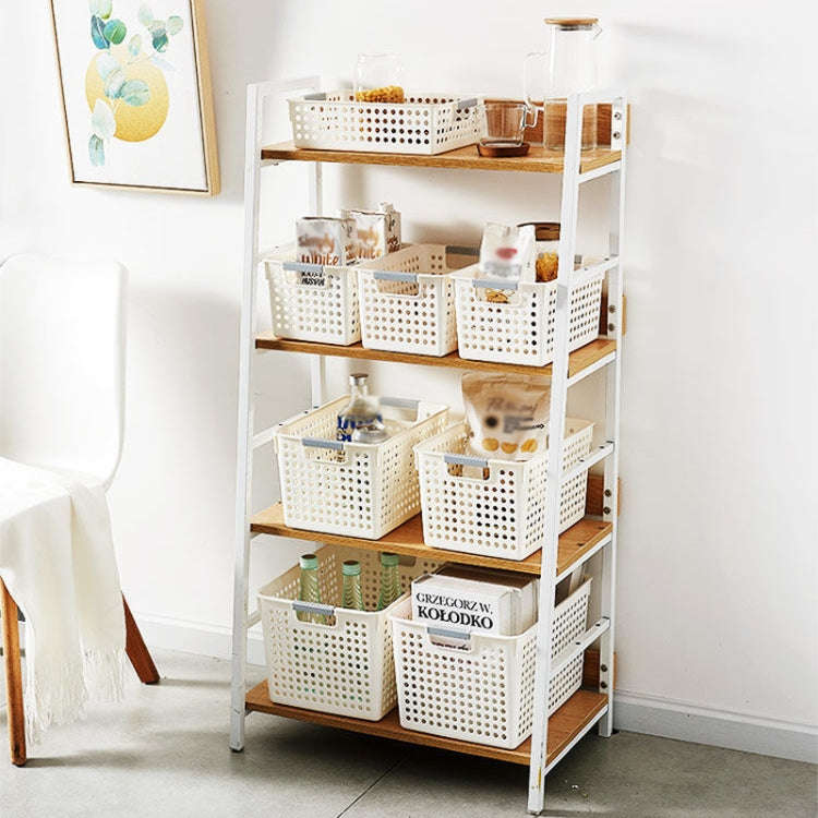 Plastic Storage Basket Desktop Sundry Organizer Frame Toys Kitchen Snacks Storage Box, Style: Sha...