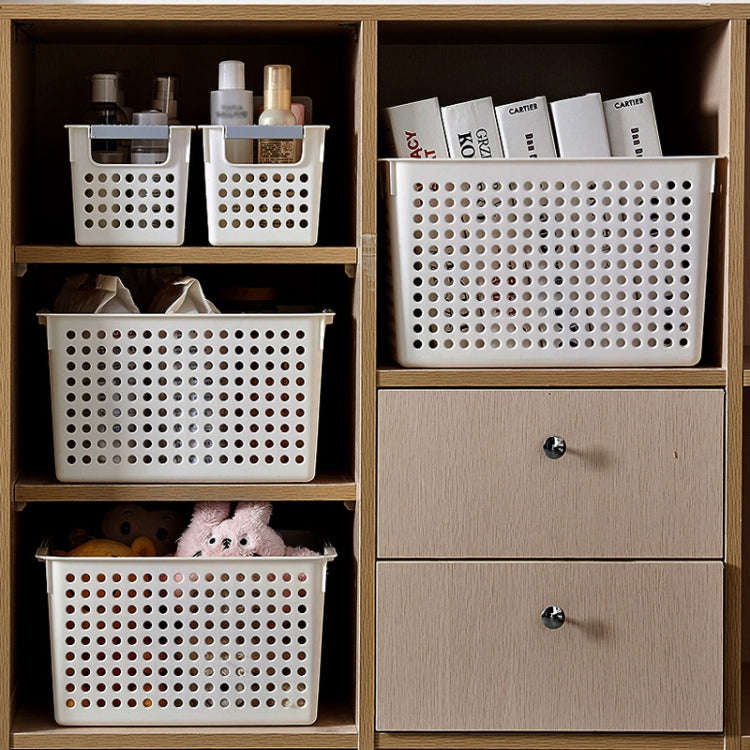 Plastic Storage Basket Desktop Sundry Organizer Frame Toys Kitchen Snacks Storage Box, Style: Sha...