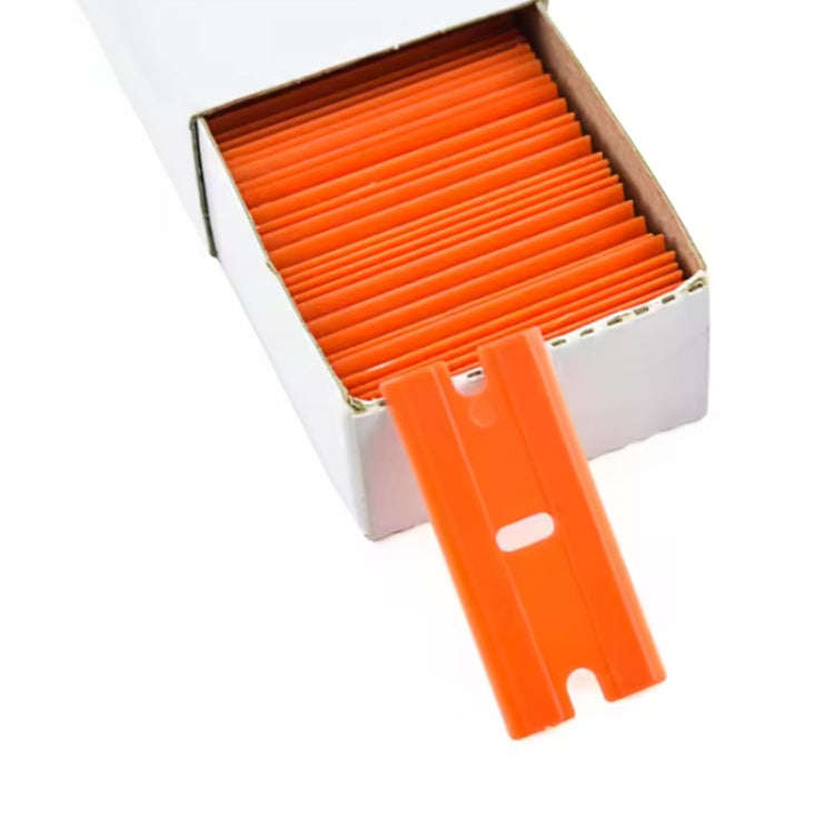 100pcs /Box Scraper Replace UV Glue Plastic Double-sided Scraper Blade