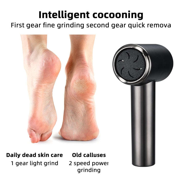 Electric Callus Remover with Vacuum Absorption 2 Speeds Adjustable Waterproof  Foot Care Tool(Black)