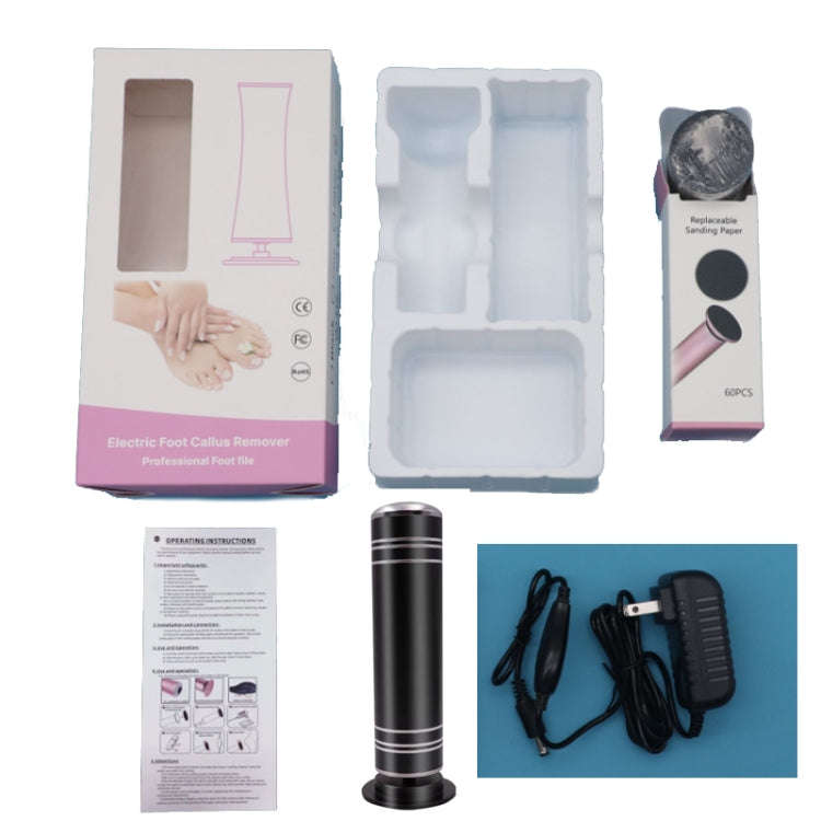Electric Foot Grinder Calluses Dead Skin Remover With 60pcs Replaceable Sandpaper Discs UK Plug(B...
