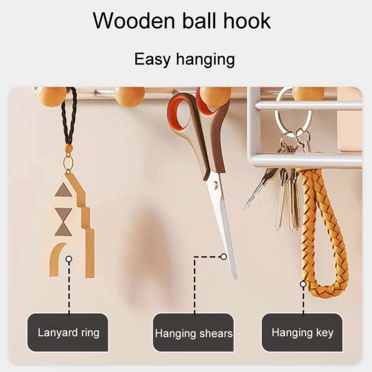 Household Large Non-Punching Organizer Wall Hanging Shelf, Style: Black Basic Model