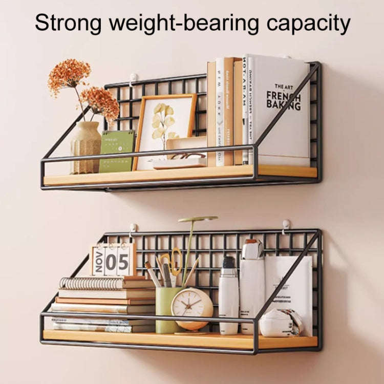 Household Large Non-Punching Organizer Wall Hanging Shelf, Style: Black Basic Model