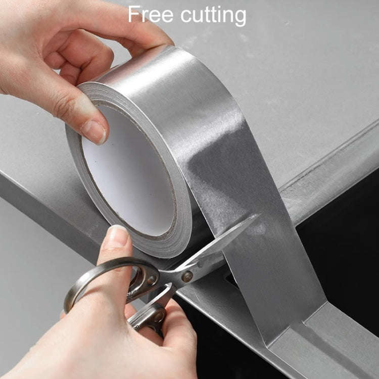 5cm x 5m x 0.06mm Kitchen Greaseproof Aluminum Foil Tape Pipe Seam Repairing Stickers