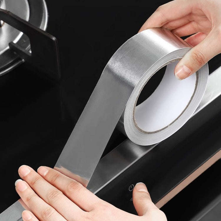3cm x 20m x 0.06mm Kitchen Greaseproof Aluminum Foil Tape Pipe Seam Repairing Stickers