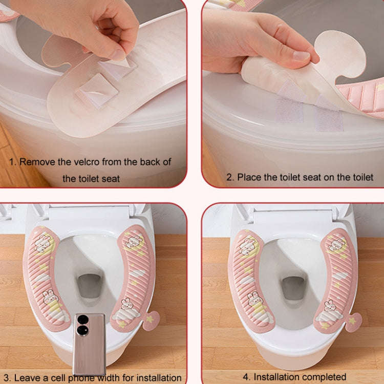 EVA Adhesive Toilet Pad Four Seasons Universal Cartoon Cute Waterproof Toilet Sticker, Style: Pin...