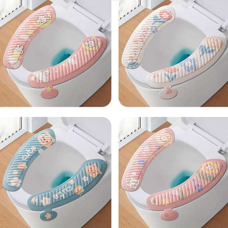 EVA Adhesive Toilet Pad Four Seasons Universal Cartoon Cute Waterproof Toilet Sticker, Style: Gra...