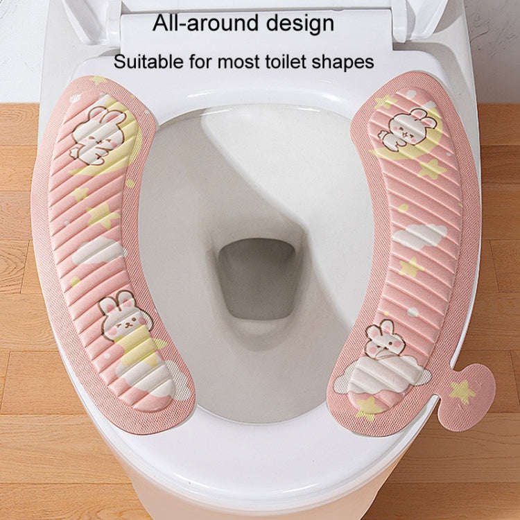 EVA Adhesive Toilet Pad Four Seasons Universal Cartoon Cute Waterproof Toilet Sticker, Style: Pin...