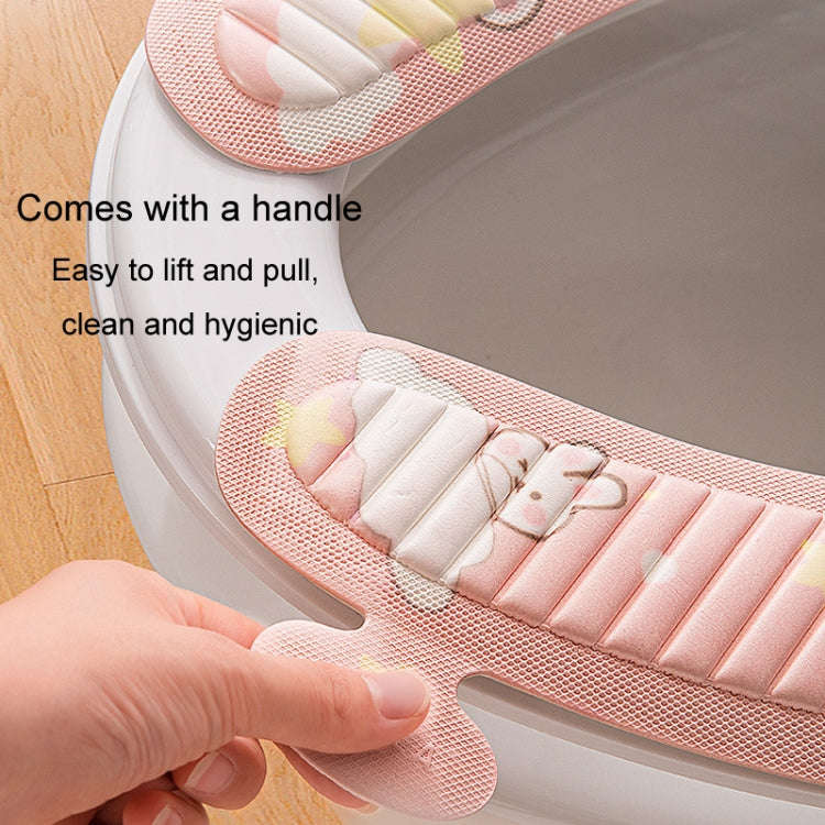 EVA Adhesive Toilet Pad Four Seasons Universal Cartoon Cute Waterproof Toilet Sticker, Style: Pin...