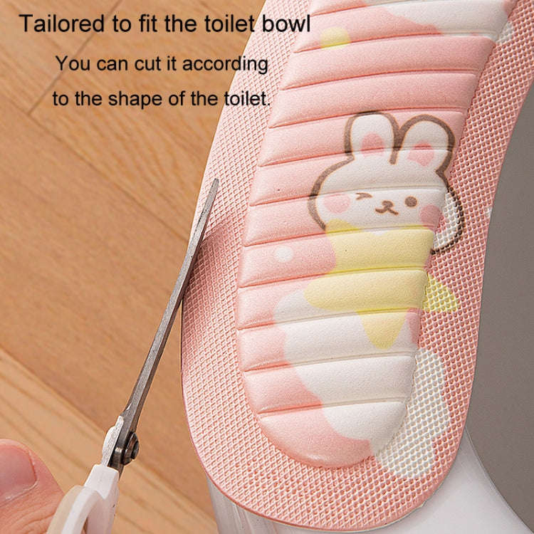 EVA Adhesive Toilet Pad Four Seasons Universal Cartoon Cute Waterproof Toilet Sticker, Style: Gra...