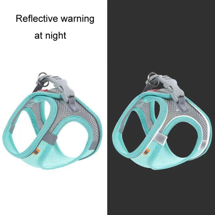 Undershirt Style Pet Chest Harness Summer Breathable Reflective Dog Leash, Style: Pink+1.5m Round...