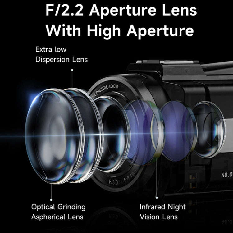 HDV-255K 5K/30FPS 16X Zoom Outdoor Sports HD Electronic Anti-Shake Digital Camera(EU Plug)