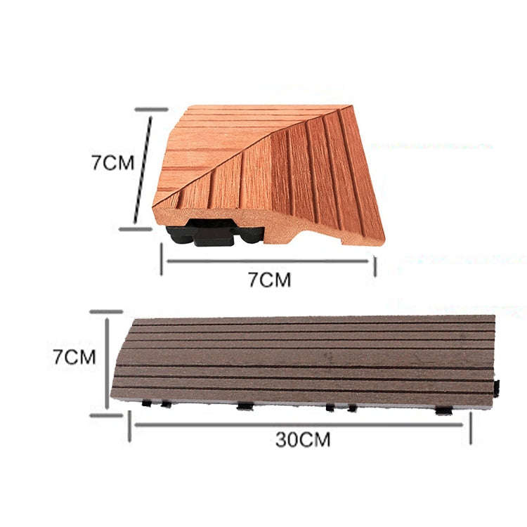 Outdoor Balcony Plastic Wood Waterproof Anti-Corrosion Sealing Floor, Color: Co-extruded Corner
