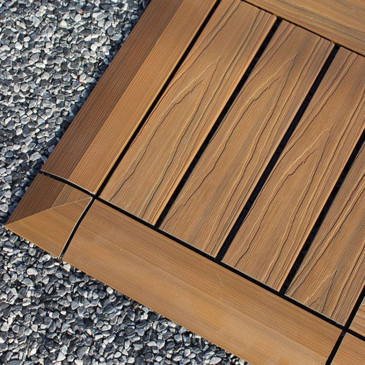 Outdoor Balcony Plastic Wood Waterproof Anti-Corrosion Sealing Floor, Color: Co-extruded Corner