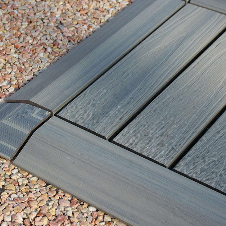 Outdoor Balcony Plastic Wood Waterproof Anti-Corrosion Sealing Floor, Color: Co-extruded Teak