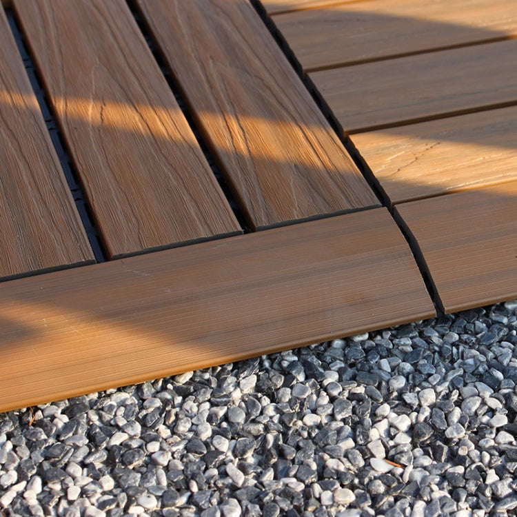 Outdoor Balcony Plastic Wood Waterproof Anti-Corrosion Sealing Floor, Color: Co-extruded Corner