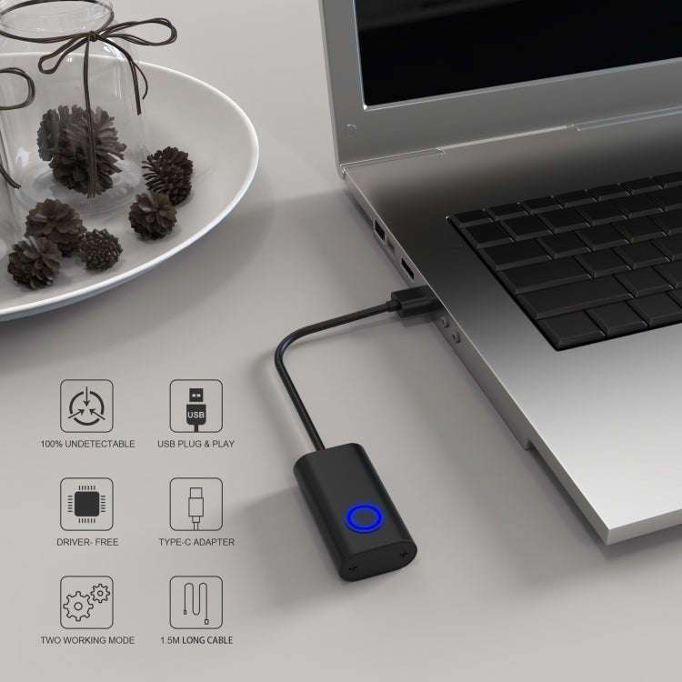 Virtual Mouse Prevents Computer Hibernation Fully Automatic Mouse Movement Paths(Long Strip Black)