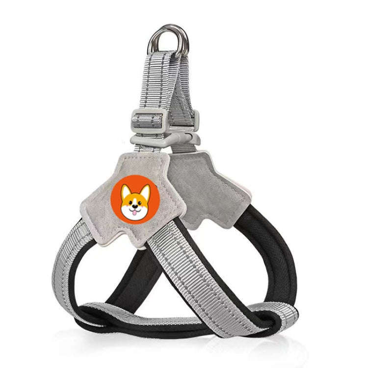 Saddle Style Pet Chest Harness Breathable Reflective Dog Leash, Style: Single Black(M)