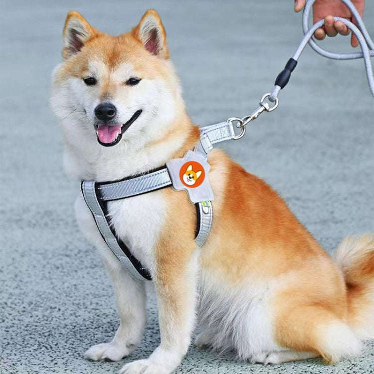 Saddle Style Pet Chest Harness Breathable Reflective Dog Leash, Style: Black+2m Round Rope(XL)