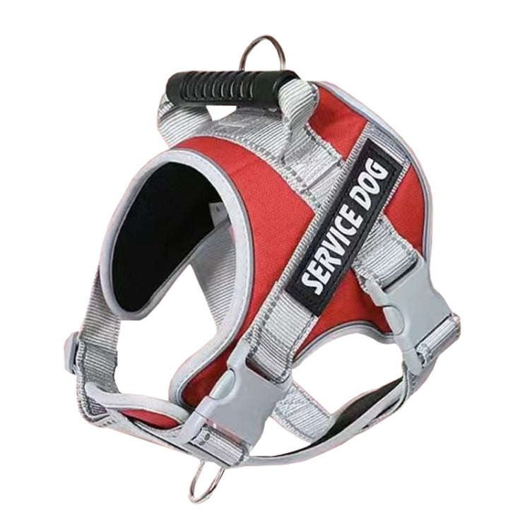 Large Dog Explosion Proof Punch Chest Harness Dog Travelling Leash, Style: Single Red(S)