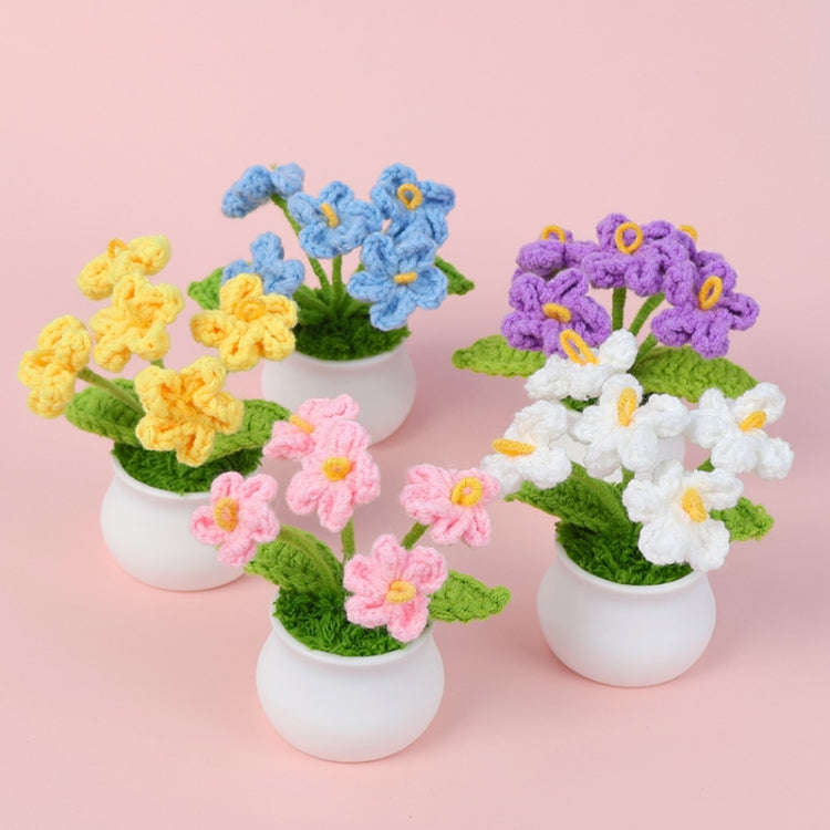 Crochet Wool Plants Faux Flowers Study Room Desktop Ornament Graduation Gift, Style: Sunflower