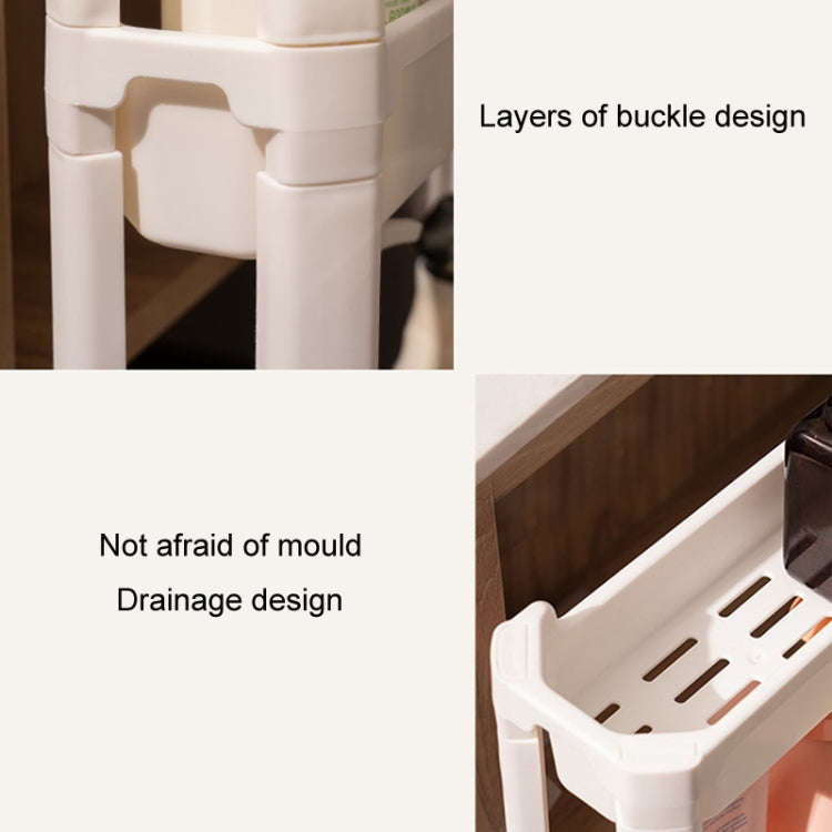 3 Layers Bathroom Door Narrow Shelf Toilet Crack Floor Trolley Organiser