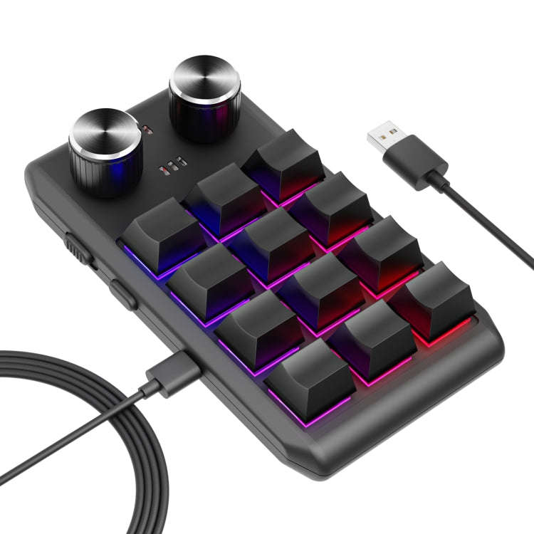 12 Keys Wired With RGB Lights Customized Office Keyboard Shortcut Keys Computer Audio Volume Cont...