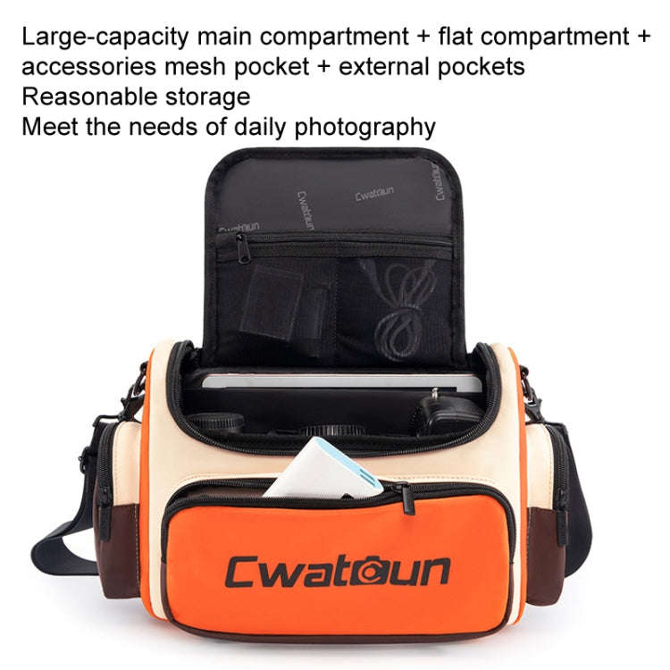 Cwatcun D121 Shoulder Crossbody Camera Bag Colorful Large Capacity Waterproof Digital Photography...