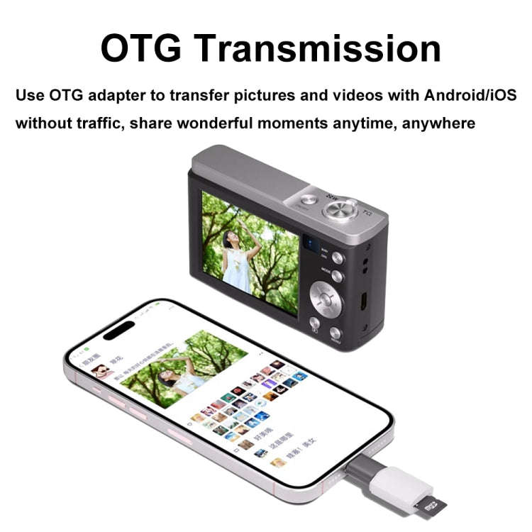 DC305X 5K/30FPS 2.8-Inch HD Shooting 5X Optical Zoom Anti-Shake Digital Camera, Color: Black EU Plug