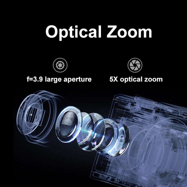 DC305X 5K/30FPS 2.8-Inch HD Shooting 5X Optical Zoom Anti-Shake Digital Camera, Color: Black EU Plug