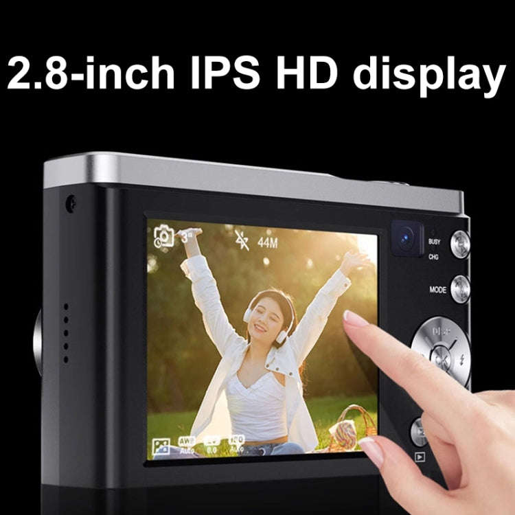 DC305X 5K/30FPS 2.8-Inch HD Shooting 5X Optical Zoom Anti-Shake Digital Camera, Color: Black US Plug
