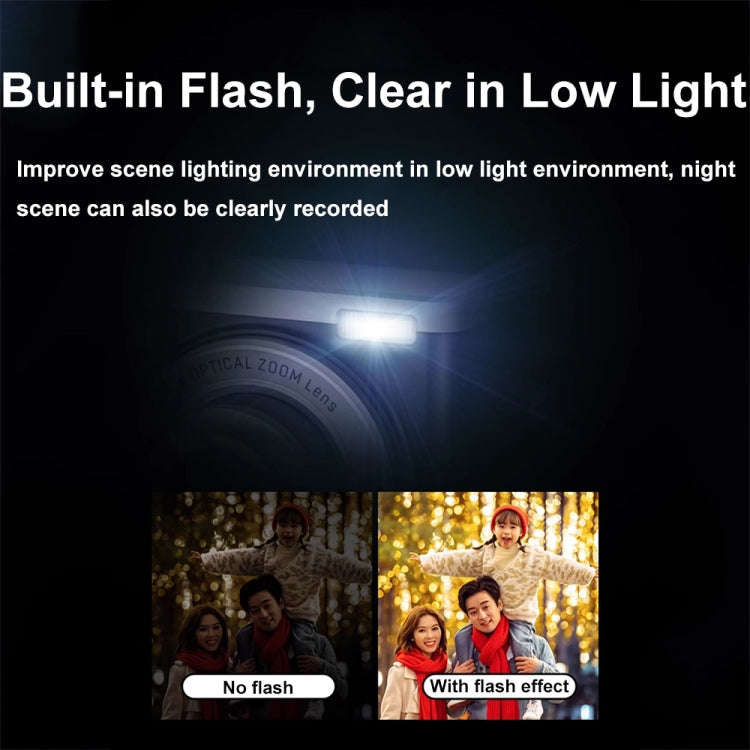 DC305X 5K/30FPS 2.8-Inch HD Shooting 5X Optical Zoom Anti-Shake Digital Camera, Color: Black EU Plug