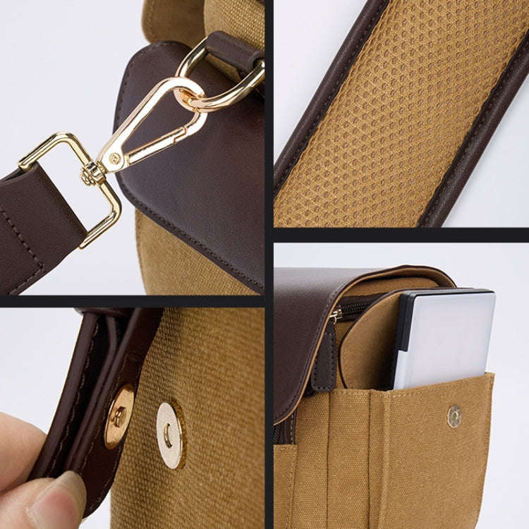 Cwatcun D127 Single Shoulder Vintage Waterproof Canvas Bag DSLR Camera Photo Bag