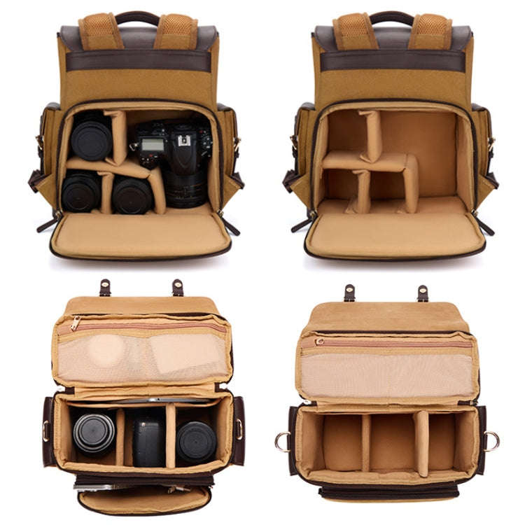 Cwatcun D127 Single Shoulder Vintage Waterproof Canvas Bag DSLR Camera Photo Bag