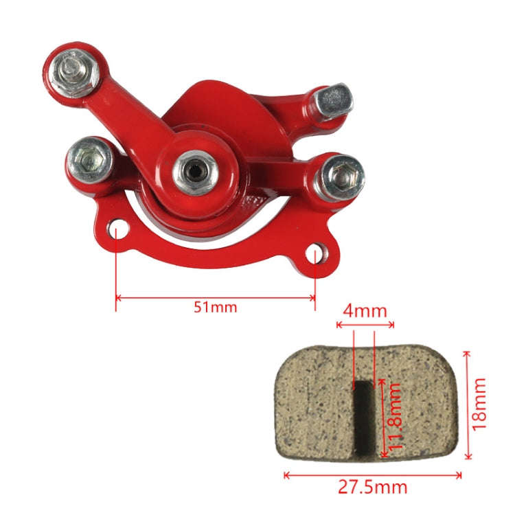 Motorcycle Disc Brake Caliper Pads For ATV Harley 49CC Trotting Black Left