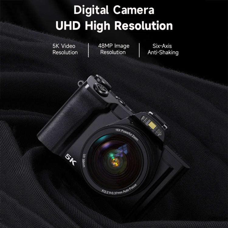DC-201S 5K/30FPS 3.5-Inch 16X Six-Axis Anti-Shake HD Digital Camera With UV Lens(UK Plug)