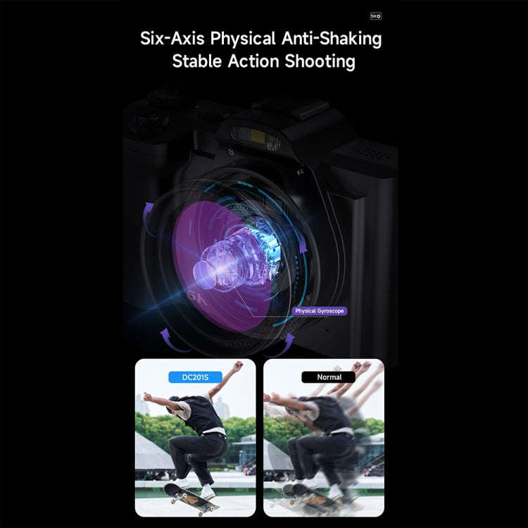 DC-201S 5K/30FPS 3.5-Inch 16X Six-Axis Anti-Shake HD Digital Camera With UV Lens(UK Plug)