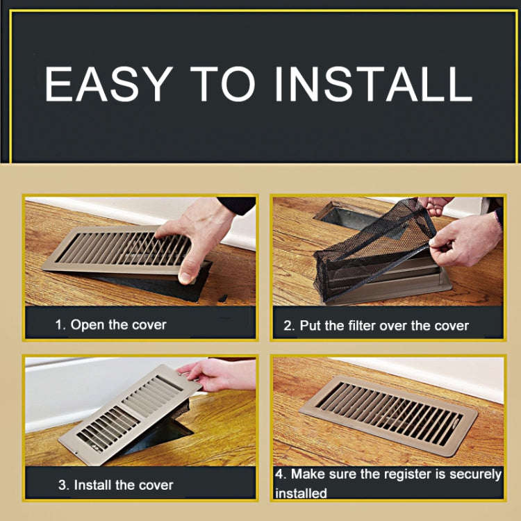 4x12 Inch Floor Register Vent Filter Mesh Floor Air Vent Cover To Keep The Ductwork Clean