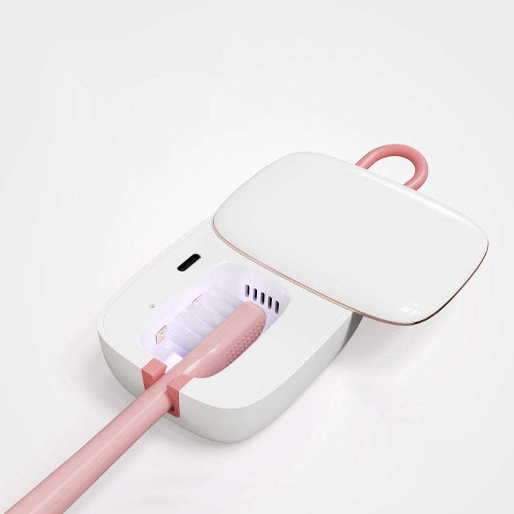 YG-02 Mini UVC Ultraviolet Toothbrush Disinfection Box Portable USB Charging Travel Sterilizer(Gr...