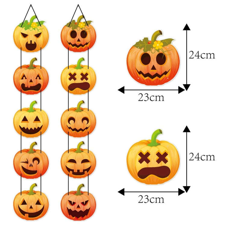 1pair Halloween Party Door Pumpkin Hanging Decoration Door Decoration Supplies(L-00329)
