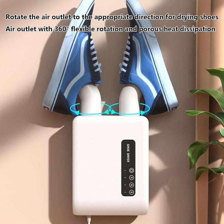 140W Boot Dryer Wall Mounted Shoes Warmer Heater, 3 Gear Timing, 360 Degree Rotating Air Outlet U...