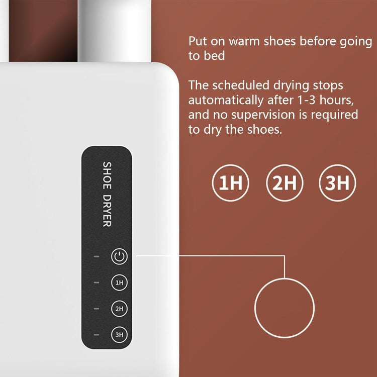 140W Boot Dryer Wall Mounted Shoes Warmer Heater, 3 Gear Timing, 360 Degree Rotating Air Outlet U...