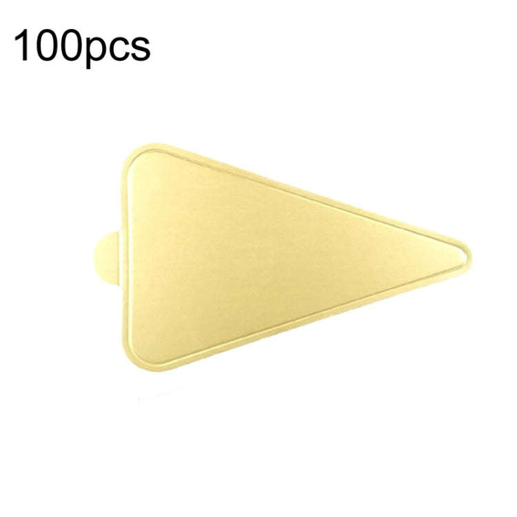 100pcs /Set 118x78mm Triangle Golden Paper Plates Dessert Board Base Mousse Mat Cake Cardboard Pa...