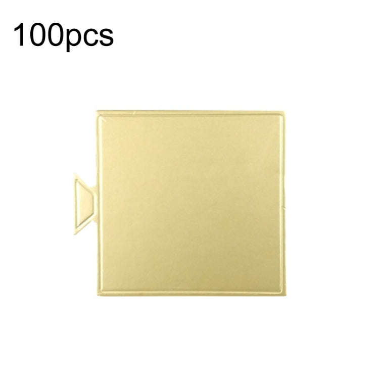 100pcs /Set 84x90mm Square Golden Paper Plates Dessert Board Base Mousse Mat Cake Cardboard Pastr...