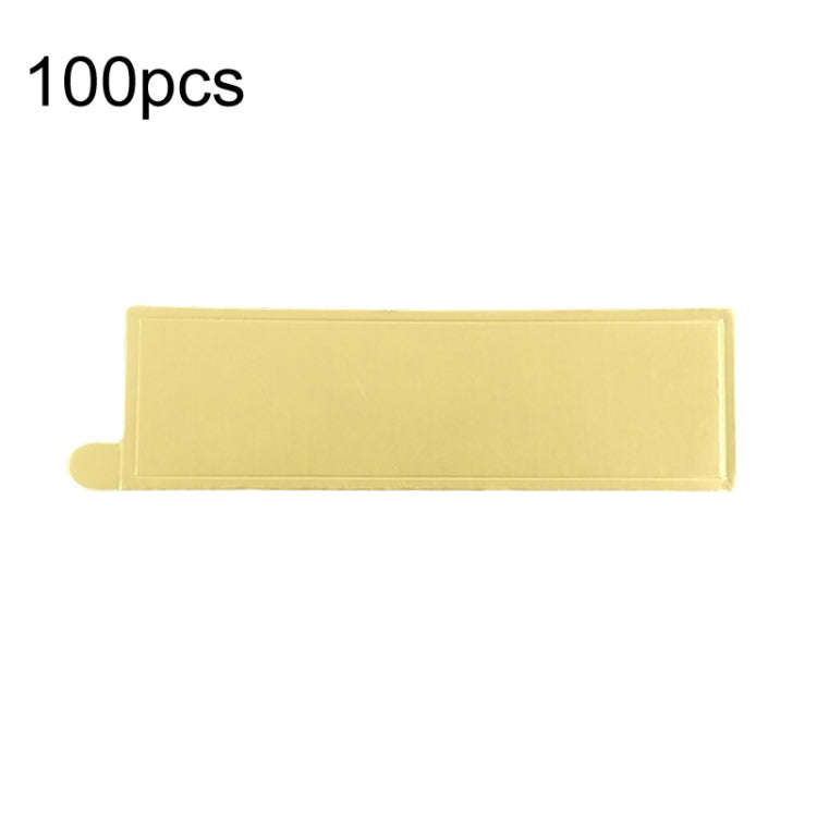 100pcs /Set 130x40mm Rectangle Golden Paper Plates Dessert Board Base Mousse Mat Cake Cardboard P...