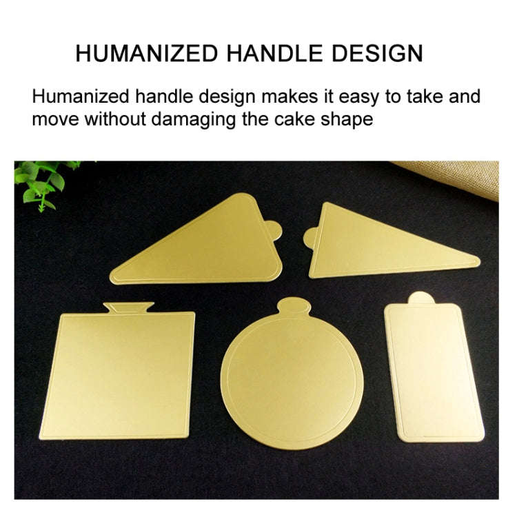 100pcs /Set 100x60mm  Rectangle Golden Paper Plates Dessert Board Base Mousse Mat Cake Cardboard ...
