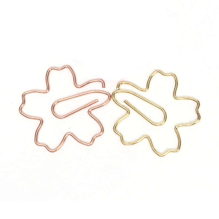 10pcs /Box Sakura Metal Special-shaped Paper Clips File Classification And Storage Paper Clips(Ro...