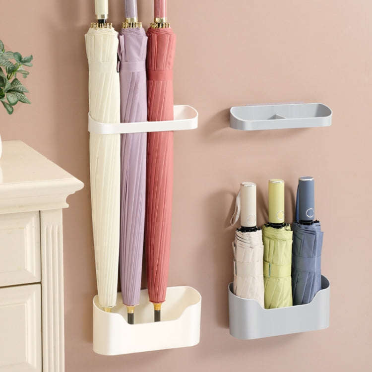 Umbrella Storage Rack Home Doorway Umbrella Drainage Holder Wall Mounted Shelf(White)