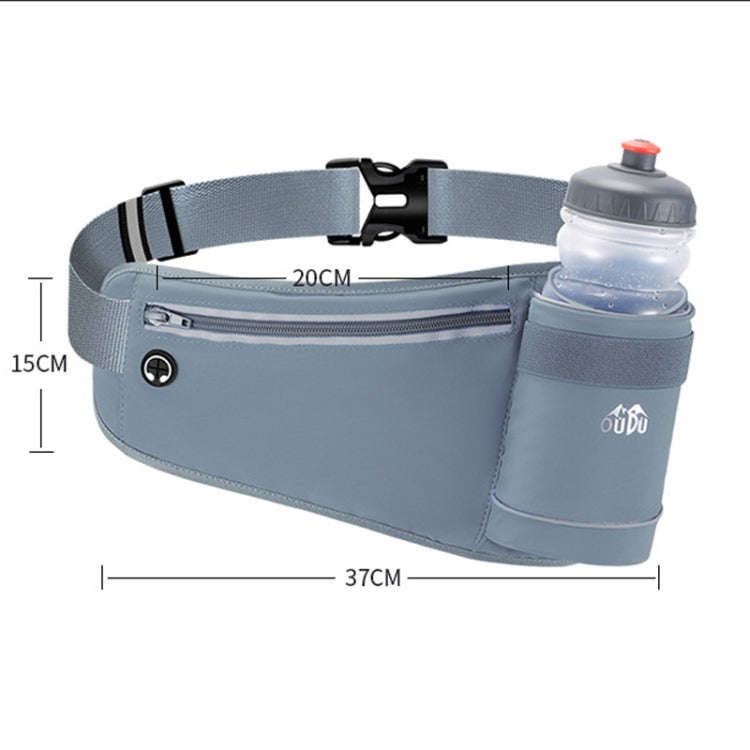 OUDU Outdoor Sports Water Bottle Waist Pack Multifunctional Running And Fitness Gear, Style: With...