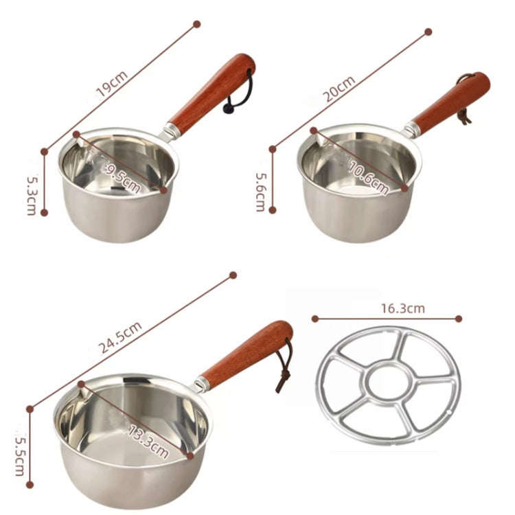 500ml With Rack 316 Stainless Steel Mini Hot Milk Oil Pot Butter Warmer Skillet Egg Frying Pan